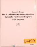 Brown & Sharpe No. 1, Univeral Grinding Machine Hydraulic Diagram Ops Year 1953